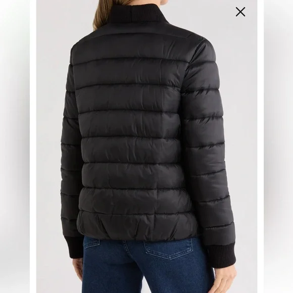 Rebecca Minkoff Black Quilted Puffer Jacket M NWT - Picture 4 of 12
